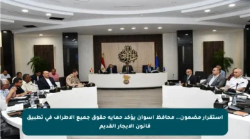 استقرار مضمون.. محافظ أسوان يؤكد حماية حقوق جميع الأطراف في تطبيق قانون الإيجار القديم